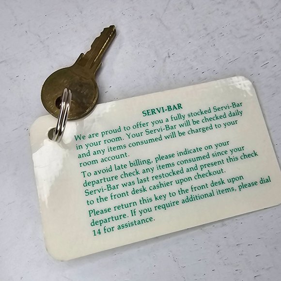 Vintage Scottsdale Plaza Resort Hotel Servibar Key Fob - Picture 5 of 6